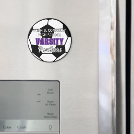 Lila Varsity Fotboll Anpassad Högstadiet Magnet