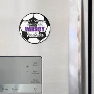 Lila Varsity Fotboll Anpassad Högstadiet Magnet