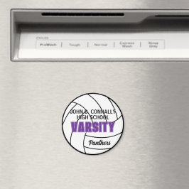 Lila Varsity Volleyboll Anpassat Högstadielag Magnet