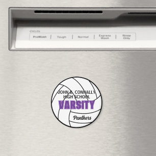 Lila Varsity Volleyboll Anpassat Högstadielag Magnet