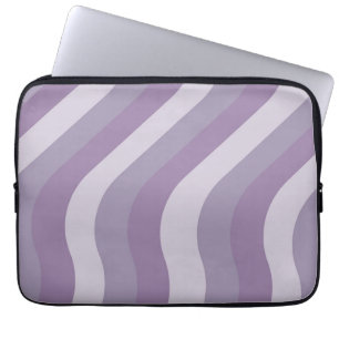 Lila Vätskeflöde Groovy Rand Y2K Mönster Laptop Fodral