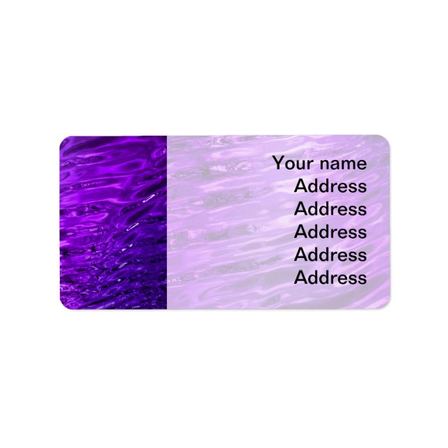Lila Vatten Adressetikett (Framsidan)