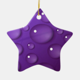 Lila Vatten Drop Mönster Julgransprydnad Keramik