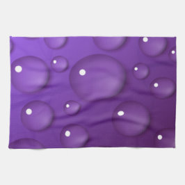 Lila Vatten Drop Mönster Kökshandduk