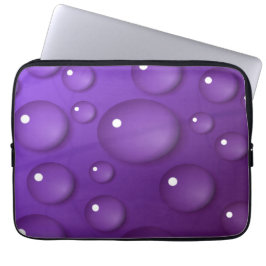 Lila Vatten Drop Mönster Laptop Sleeve