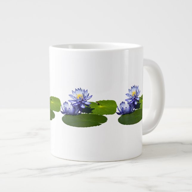 Lila Vatten Lilies i Sunshine Jumbo Mugg (Framsida höger)