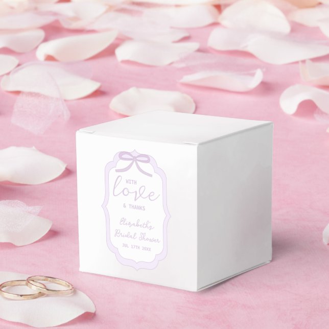 Lila vattenfärg bröllopsfest presentaskar (Bröllop)