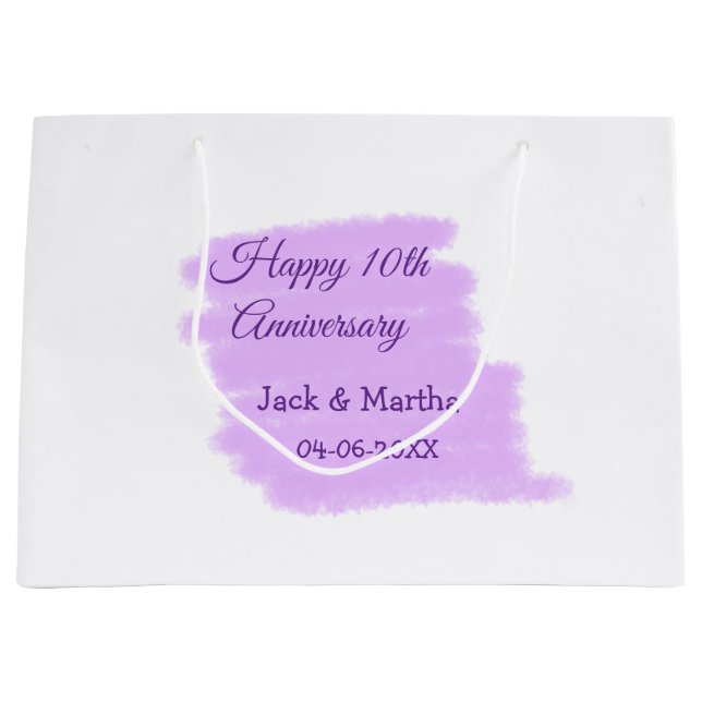 Lila vattenfärgen stänk i dagens tioårsdag (Framsidan)