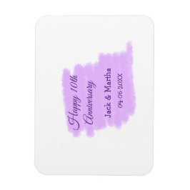 Lila vattenfärgen stänk i dagens tioårsdag magnet