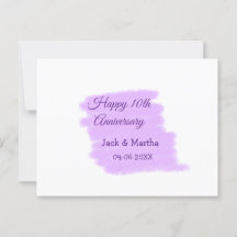 Lila vattenfärgen stänk i dagens tioårsdag