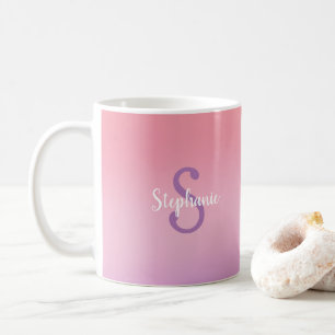 Lila vattenfärger kaffemugg