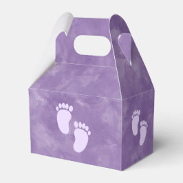 Lila Vattenfärgsbabyskor Anpassningsbar Presentaskar