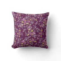Lila vattenfärgsblomma mönster