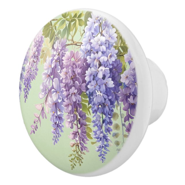 Lila vattenfärgsblommigt wisteria lilac botanic knopp (Höger)