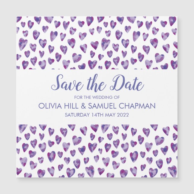 Lila Vattenfärgshjärta (Framsida)