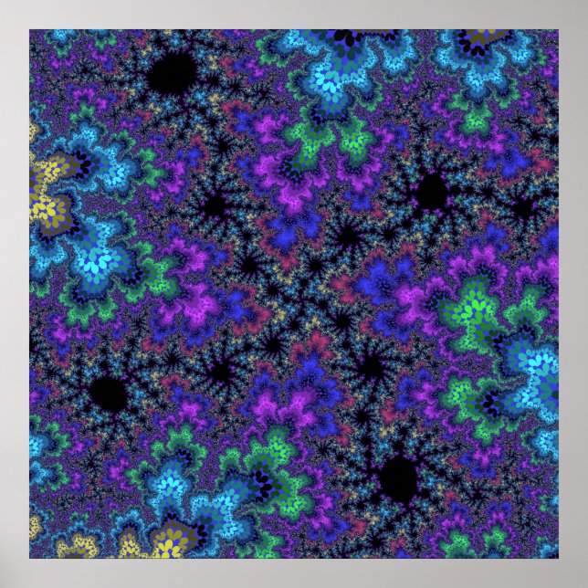 Lila Vattenfärgspeckle Poster (Framsidan)