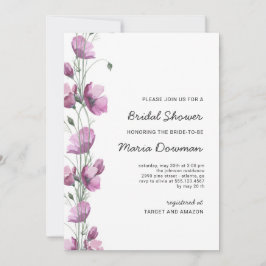 Lila Vattenfärgssnäckor Möhippa Invi Inbjudningar