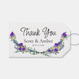 Lila vattenfärgsviolett Lavender Eucalyptus Presentetikett