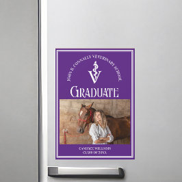Lila Veterinary School Photo Studenten Magnet