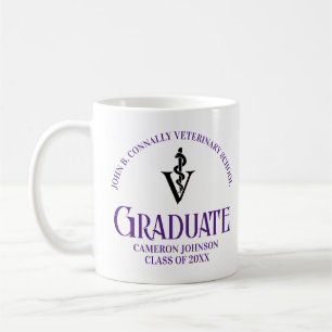 Lila Veterinary School Studenten Anpassningsbar Kaffemugg