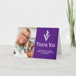 Lila Veterinary School Studenten Photo Anpassnings Tack Kort