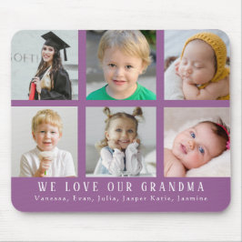 Lila Vi Kärlek vår mormor |Grandchild Photo Collag Musmatta