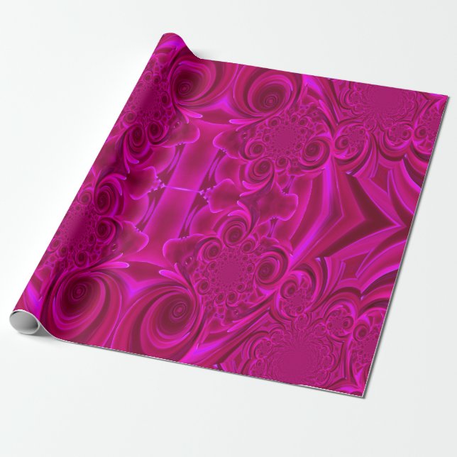 Lila Vibrant Swirl Wrapping Papper Presentpapper (Utrullad)