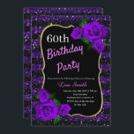 Lila vid  vid Svarta Rand Glitter Lila Ro Inbjudningar<br><div class="desc">Elegantens lila och svarta rand glitter och lila ro födelsedagsfest inbjudan för kvinnor i alla åldrar. Åldern kan ändras för vilken ålder som helst. Text kan ändras till vad som helst för att passa din händelse. Typsnitt, typsnitt färg och text är helt anpassade! Papper form och typ kan anpassas efter...</div>