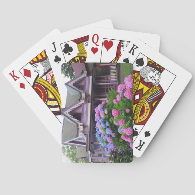 Lila viktoriansk stuga - Martha's Vineyard Casinokort (Baksidan)