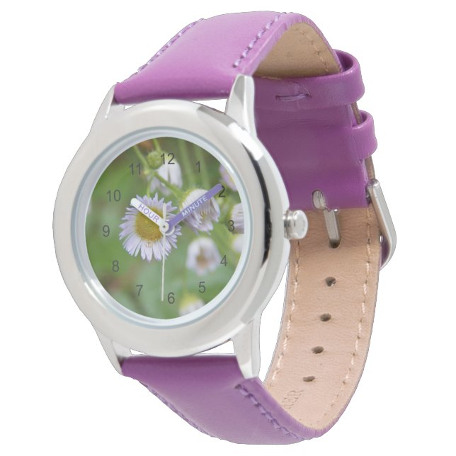 Lila Vild Daisy Armbandsur (Vinklad)