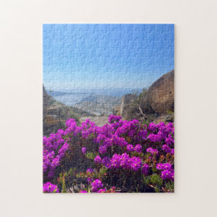 Lila Vild Flowers Santorini Greece Photography Pussel