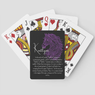 Lila Vild Horse Namn Casinokort