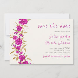 Lila Vild Trumpet Vine Blomsterträdgård Bröllop Spara Datumet