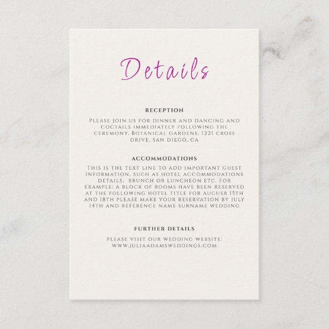 Lila Vild Trumpet Vine Blomsterträdgård Bröllop Tilläggskort (Framsida)