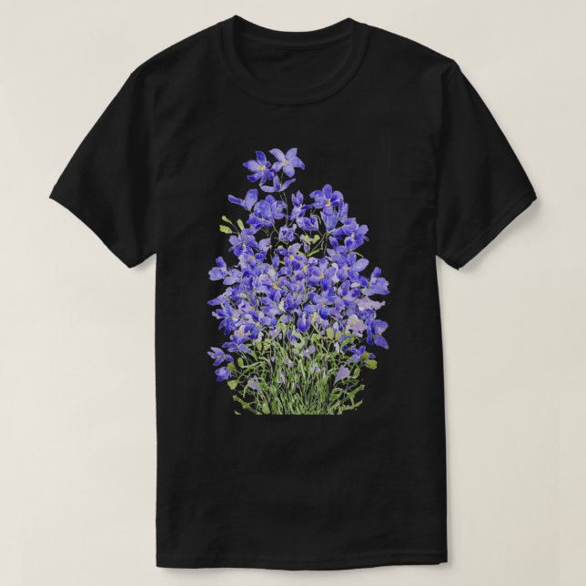 lila vild - vattenfärgsmålning t shirt (Design framsida)
