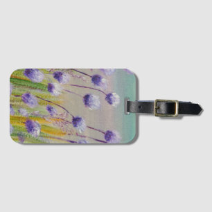 Lila vilda blommor bagagebricka