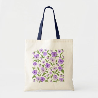 Lila Vildblomma Blommig Toteväska Tygkasse