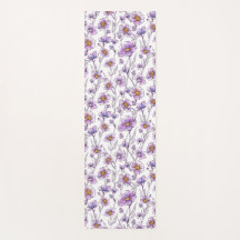 Lila vildblomma botaniskt mönsterdesign