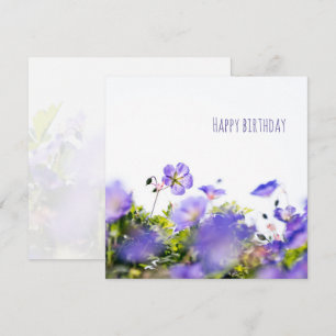 Lila Vildblomma Glad Födelsedagskort Kort