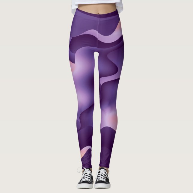 Lila vinkarare leggings (Framsida)