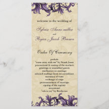 Lila Vintage av elfenben Bröllop