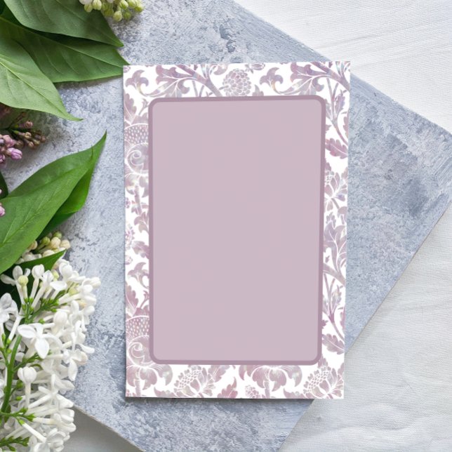 Lila Vintage Botaniskt Mönster Post-it Block (Skapare uppladdad)