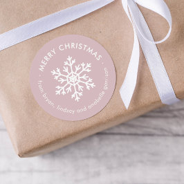 Lila Vinter Snöflinga Jul Present Kort Märken Klis