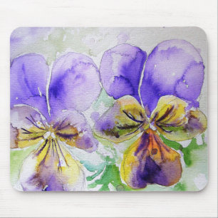Lila Viola Blommigt Blad Musmatta Pad