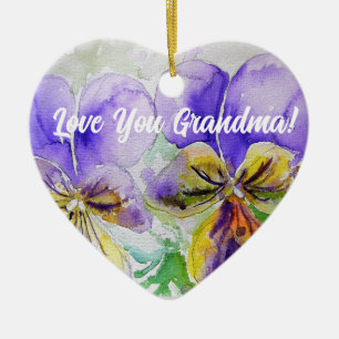 Lila Viola Blommigt Kärlek Du Grandma Dekoration