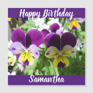 Lila Viola Pansy Söt Flower blommigt Card