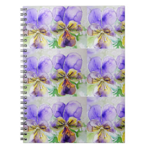 Lila Viola Violet Blommigt Blommor - bärbar dator Anteckningsbok