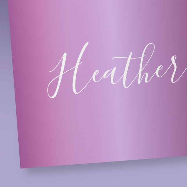 Lila Violet & Anpassningsbar White Script Presentpapper (Skapare uppladdad)