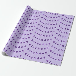 Lila Violet Birthday Wrapping Papprare Presentpapper
