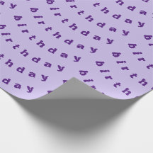 Lila Violet Birthday Wrapping Papprare